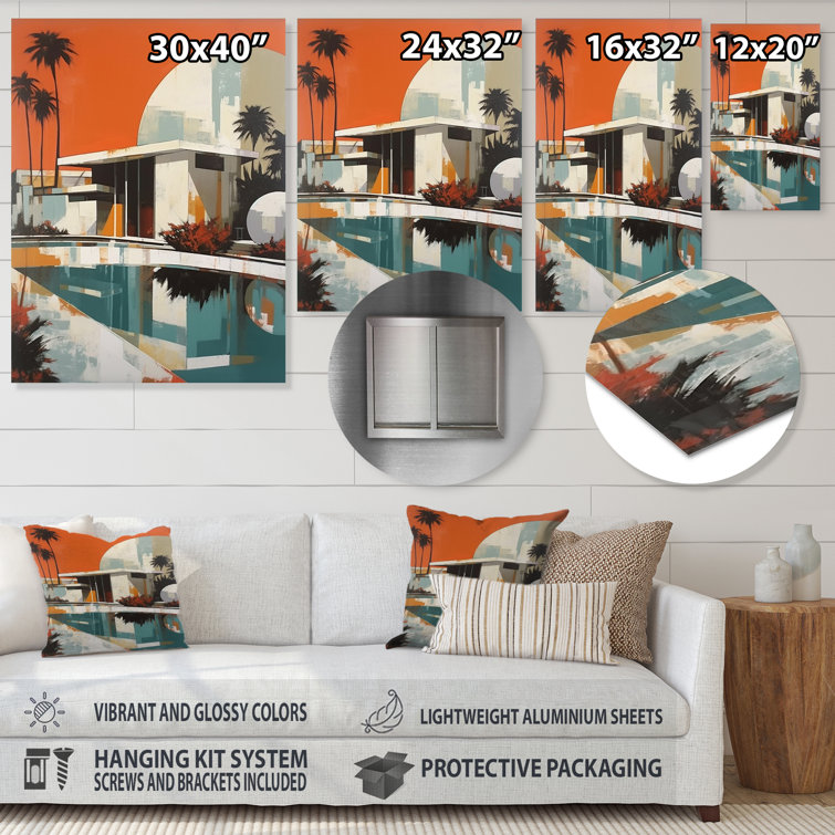 Red Barrel Studio® White And Orange Metropolitan Marvels City